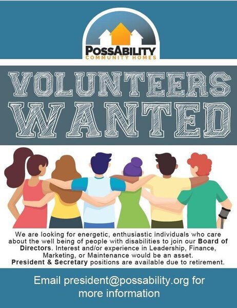 Volunteers Wanted - PossAbility Community Homes