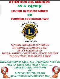 Lions Club Seniors Christmas Luncheon